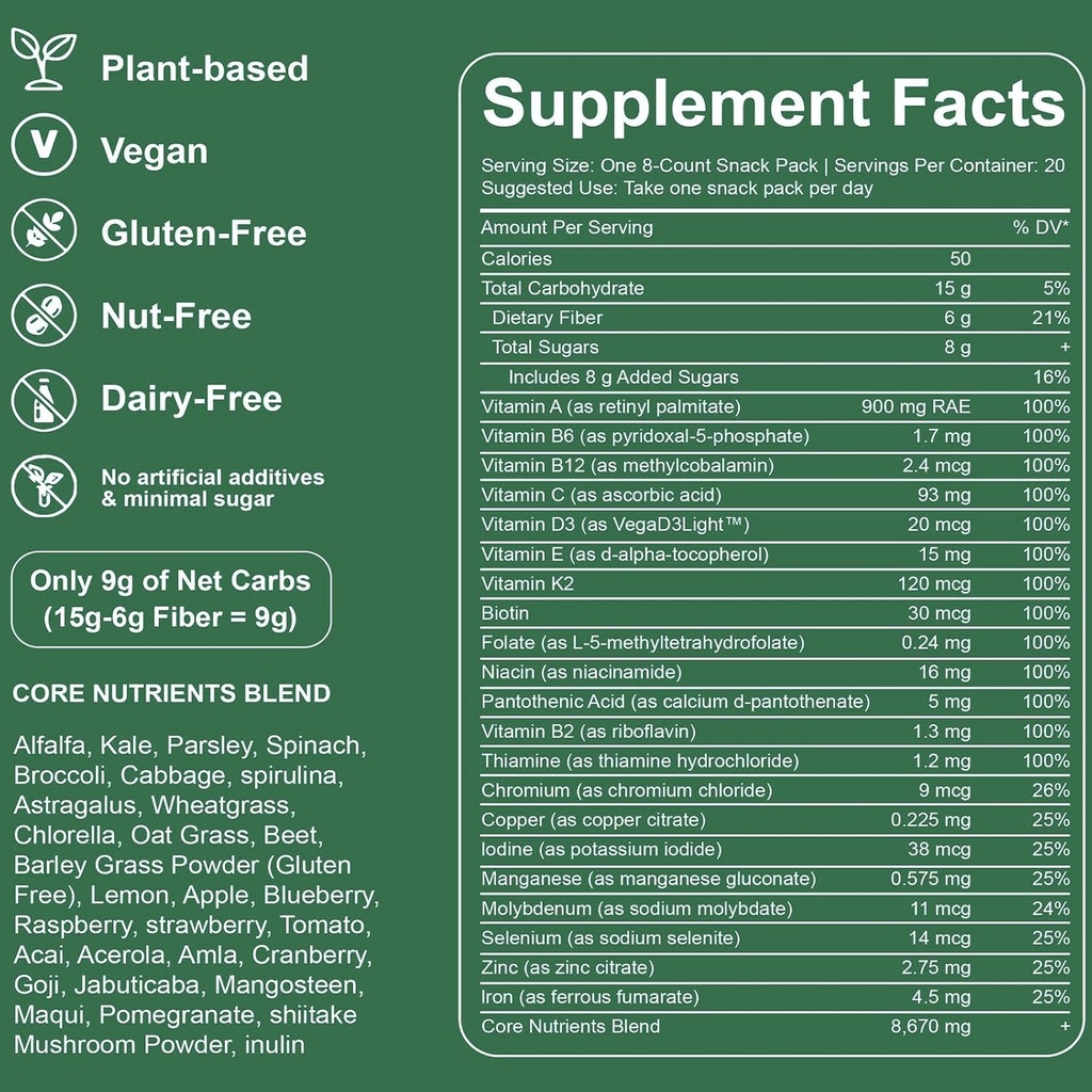 Greens Gummies - Organic Chlorella and Spirulina, Digestive & Gut Health, Formulated with 60+ Ingredients, Multi-Vitamins & Minerals, Daily Gummies, 224 Gummies Bear 3