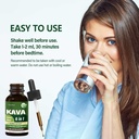 Kava Root Drops for Calming & Relaxing Support, Natural Calm & Sleep Supplements for Adults with Valerian, Chamomile Extract, High Bioavailability Liquid with Basil Promotes Relaxation. 2 oz 5