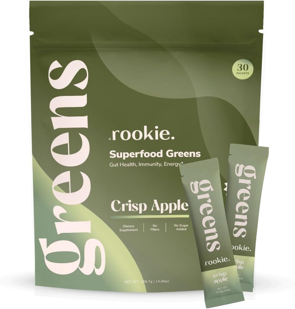 Rookie Wellness Greens + Superfoods - Greens Superfoods Powder Drink Made with Whole Food Sourced Ingredients Contains Vitamins, Probiotics, Antioxidants, and Baobab Fiber (30 Servings, Passion Guava) 2
