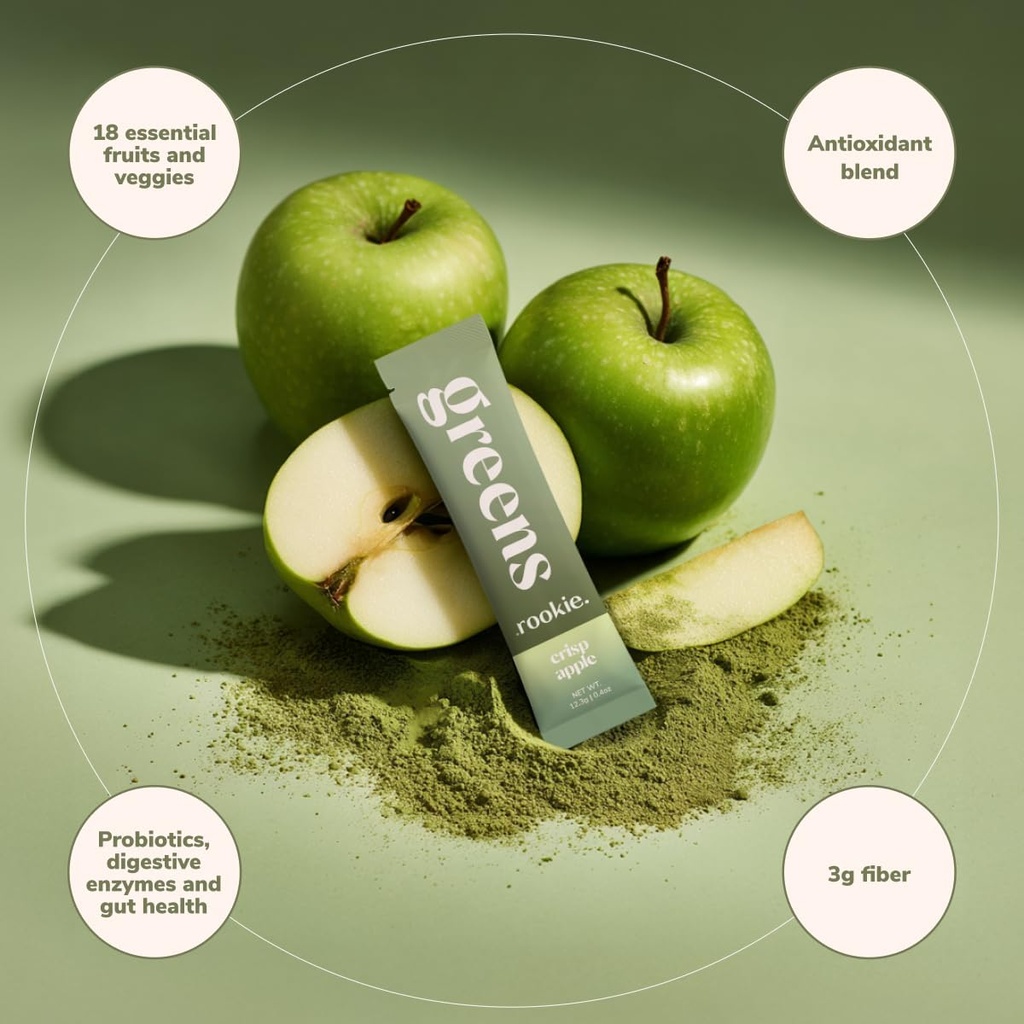 Rookie Wellness Greens + Superfoods - Greens Superfoods Powder Drink Made with Whole Food Sourced Ingredients Contains Vitamins, Probiotics, Antioxidants, and Baobab Fiber (30 Servings, Passion Guava) 6