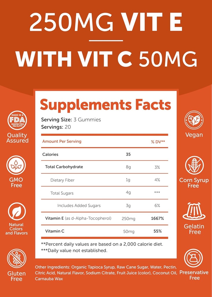 Lunakai Vitamin E and Biotin Gummies Bundle - 3000 mcg Gummies for Adults Energy Support and Bone Health - Vitamins for Hair, Skin and Youthful Appearance 6