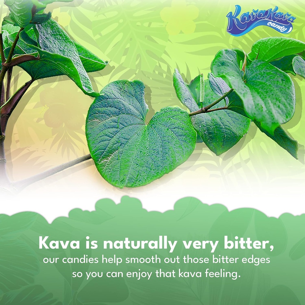Kava Kava Candy - 8 Kava Candies Per Pack, Kava Extract Stress Relief Supplement, Natural Kava Root Chill Happy Pill, Encourages Positive Mood - Coconut Cream Flavor, 4 Packs 6