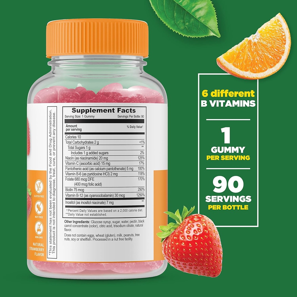 Lifeable Vitamin B6 + B Complex, Gummies Bundle - Great Tasting, Vitamin Supplement, Gluten Free, GMO Free, Chewable 4
