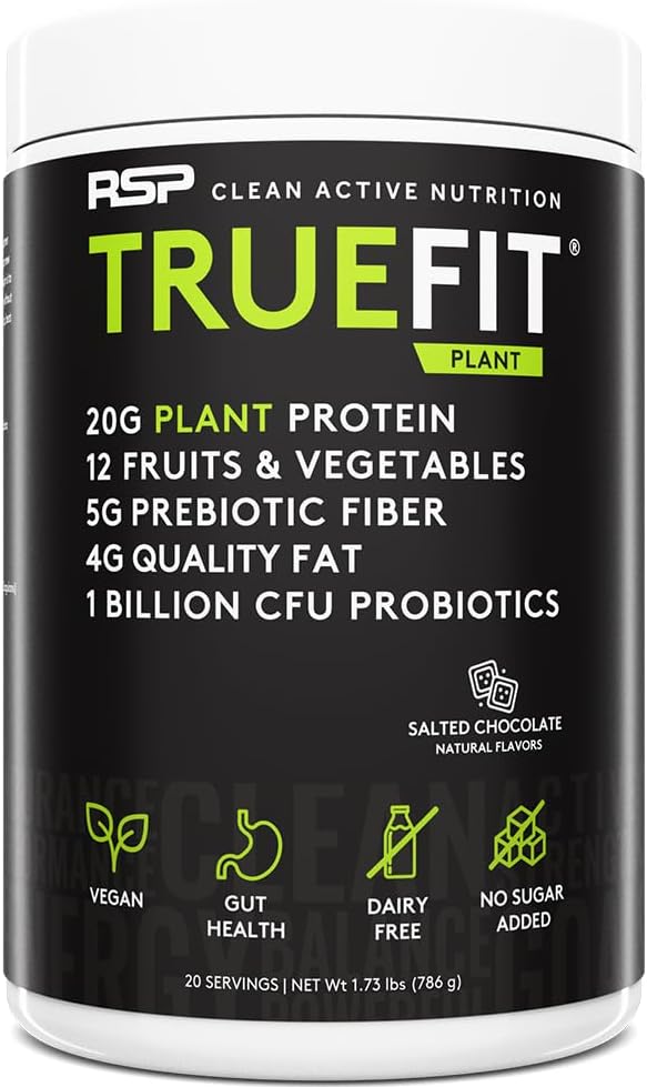 RSP TrueFit Vegan Protein Powder Meal Replacement Shake, Plant Based Protein + Organic Fruits & Veggies, Fiber & Probiotics, Gluten Free, Dairy Free 2