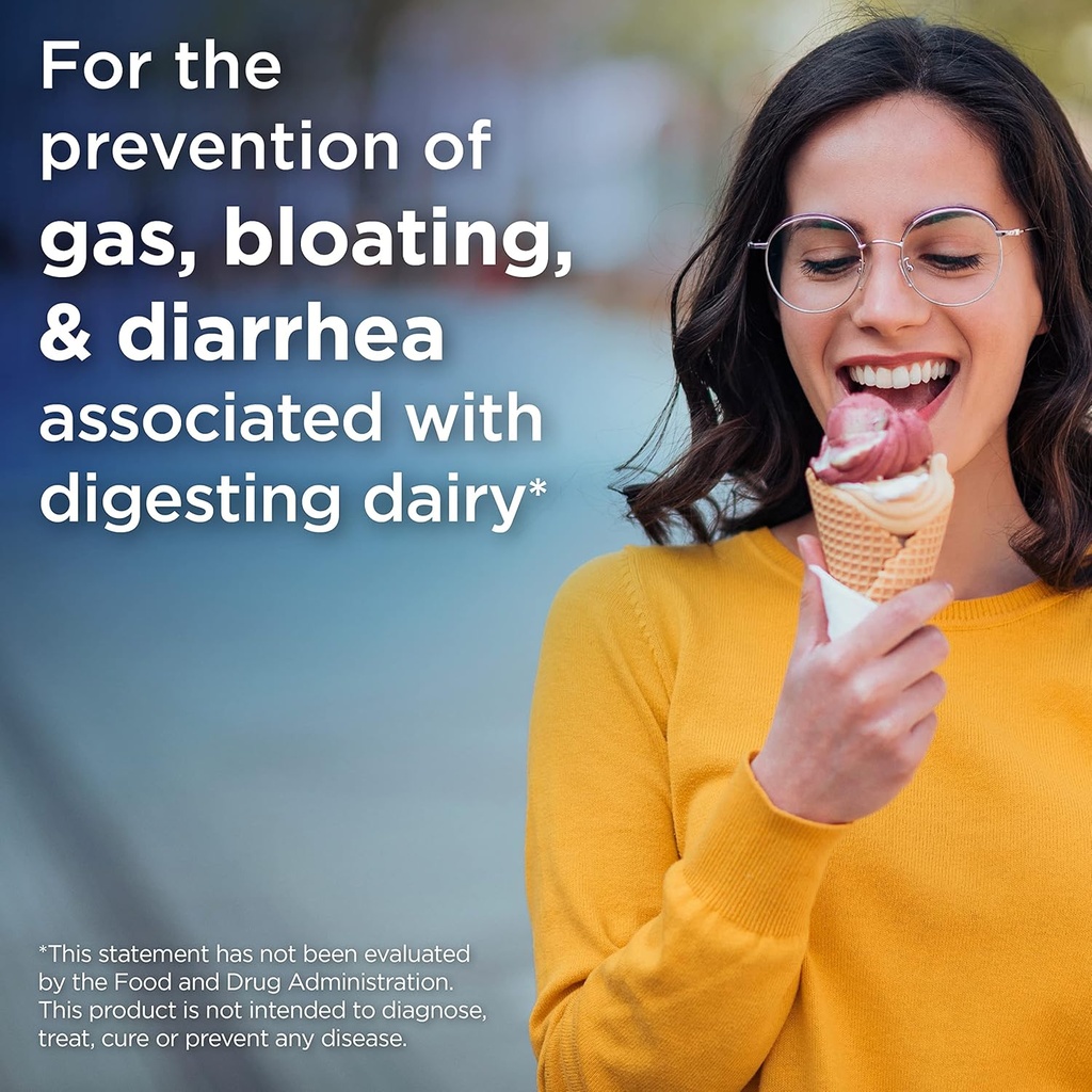 Lactaid Original Strength Lactose Intolerance Relief Caplets with Natural Lactase Enzyme, Dietary Supplement to Help Prevent Gas, Bloating & Diarrhea Due to Lactose Sensitivity, 120 ct 4