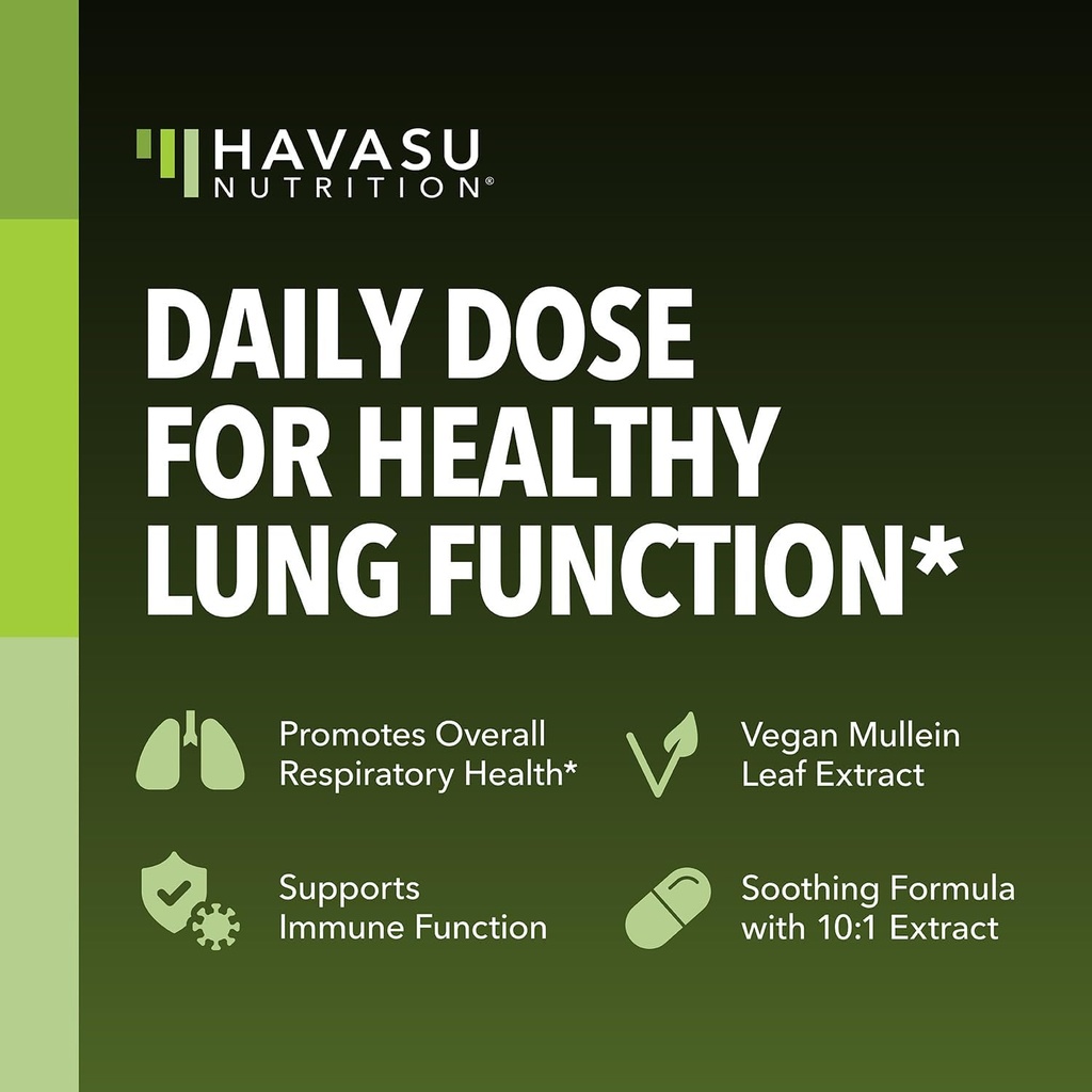 Mullein Leaf Capsules for Respiratory Health - 5000mg Extract 10:1 for Lung Support and Immune Function - 180 Count - Vegan, Non-GMO Capsules - Herbal Supplement for Daily Wellness - 6 Month Supply 4