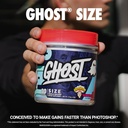 GHOST Size Muscle Builder Dietary Supplement - Warheads Sour Watermelon, 30 Servings - Creatine Muscle Growth and Strength Building Supplements for Men & Women - Free of Sugar & Gluten, Vegan 3