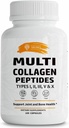SIRUNES Multi Collagen Peptides Capsules - Non-GMO & Gluten Free Type I, II, III, V, X Hydrolyzed Collagen Supplements with Vitamin C - Supports Healthy Hair, Skin, Nails, & Joints - 100 Capsules 2