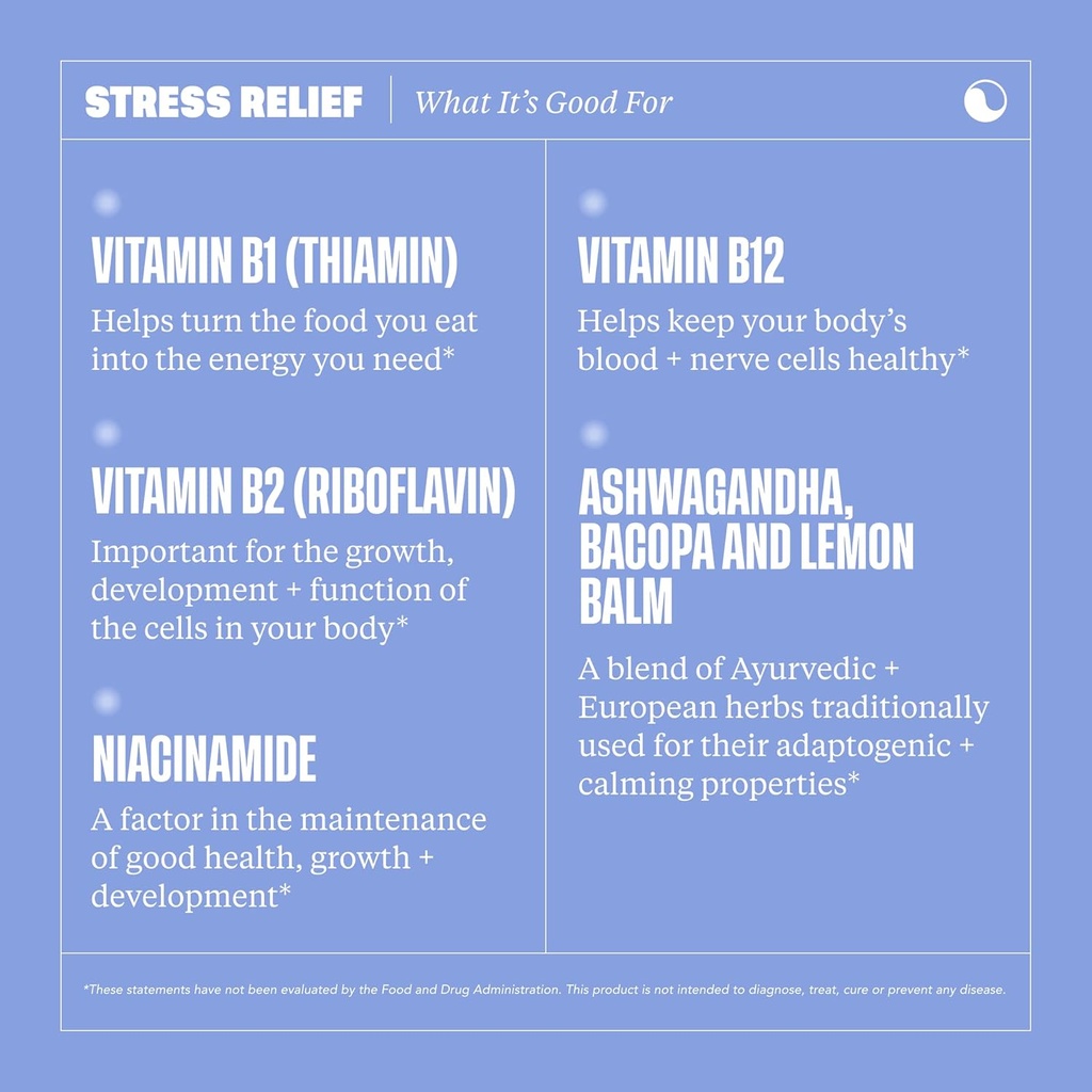Health by Habit Stress Relief Supplement (60 Capsules) - Vitamin B, Zen, Lemon Balm, Supports Relaxation, Mood Balance, Reduce Stress, Non-GMO, Sugar Free (1 Pack) 5