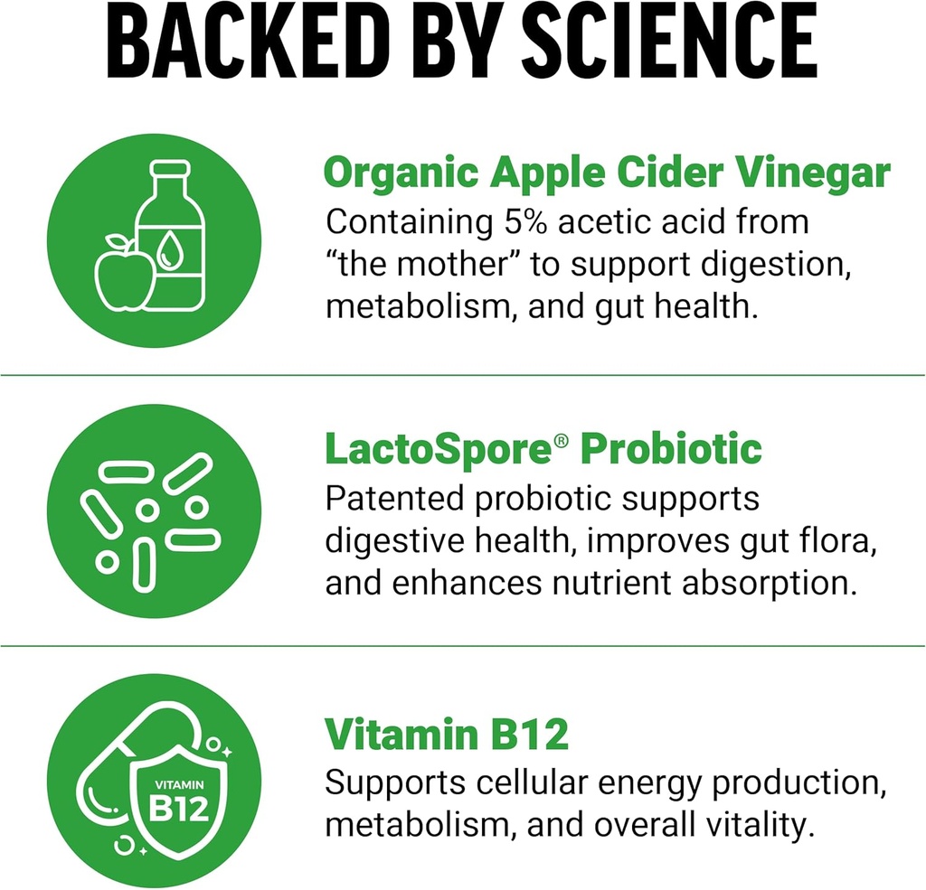 Force Factor ProbioSlim Apple Cider Vinegar Gummies with Organic LactoSpore Probiotics and Prebiotics to Support Digestion, Metabolism, and Immune Health, 60 Gummies 4