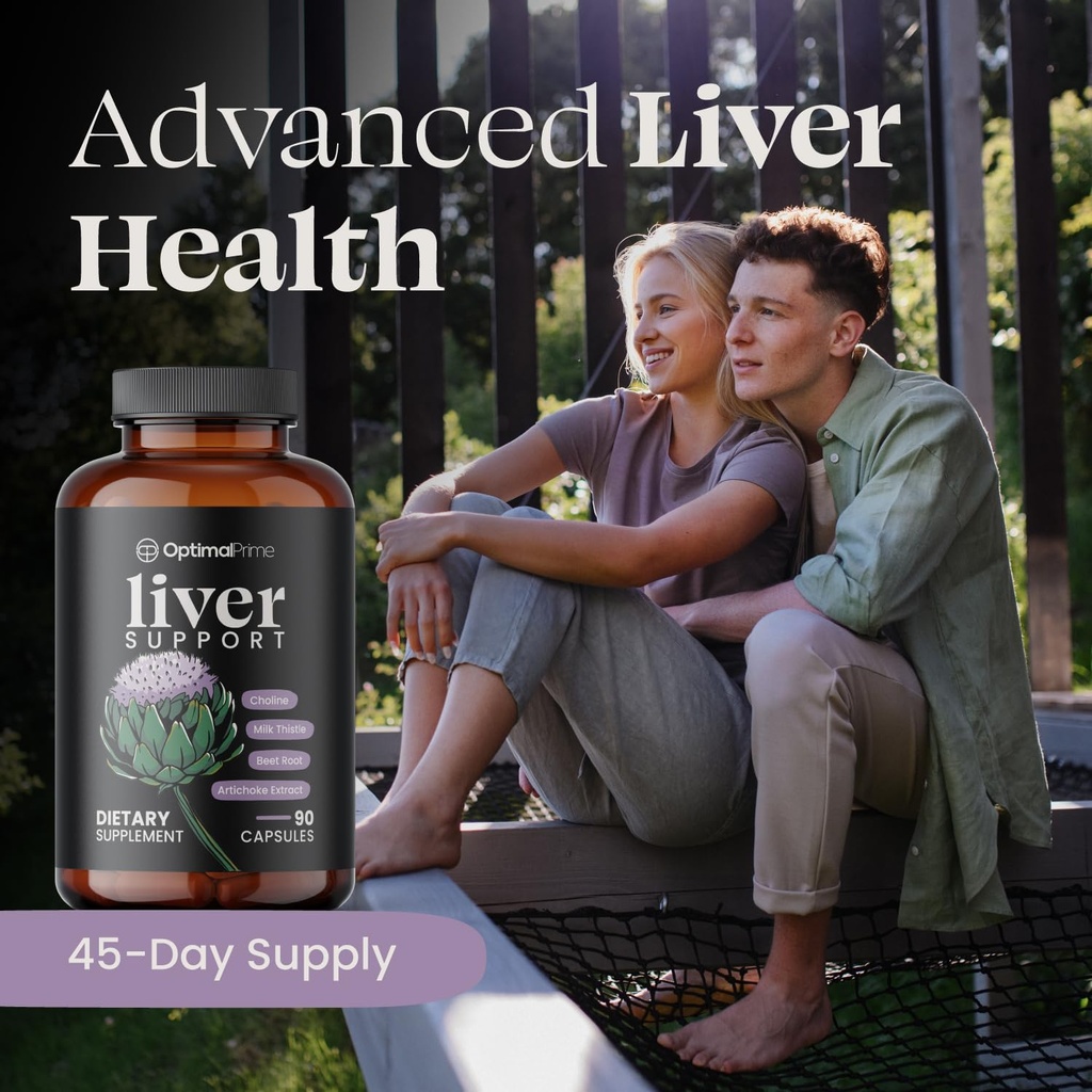 Optimal Prime Liver Cleanse Detox & Repair, Milk Thistle Supplement, Liver Detox, Liver Supplement, Liver Support, Dose for Your Liver, Artichoke Extract, Beetroot, Zinc, Choline - 90 Capsules 4