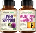 Liver Cleanse Detox & Repair Milk Thistle Supplement for Adults Over 40 & Multivitamin for Women 2