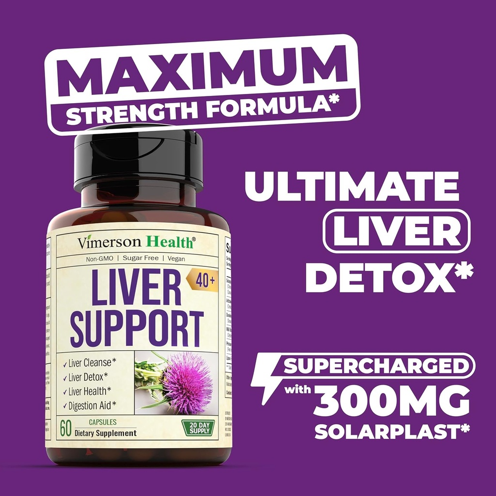 Liver Cleanse Detox & Repair Milk Thistle Supplement for Adults Over 40 & Multivitamin for Women 6