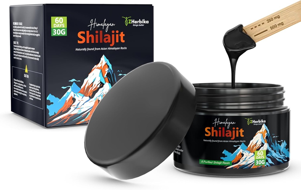 Pure Himalayan Shilajit Resin - 300 mg High Potency for Men & Women | 75% + Fulvic Acid | 85+ Trace Minerals | 60 Servings for Immune Support & Energy Boost. 2