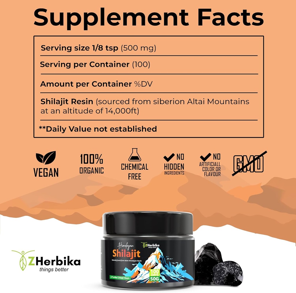 Pure Himalayan Shilajit Resin - 300 mg High Potency for Men & Women | 75% + Fulvic Acid | 85+ Trace Minerals | 60 Servings for Immune Support & Energy Boost. 4