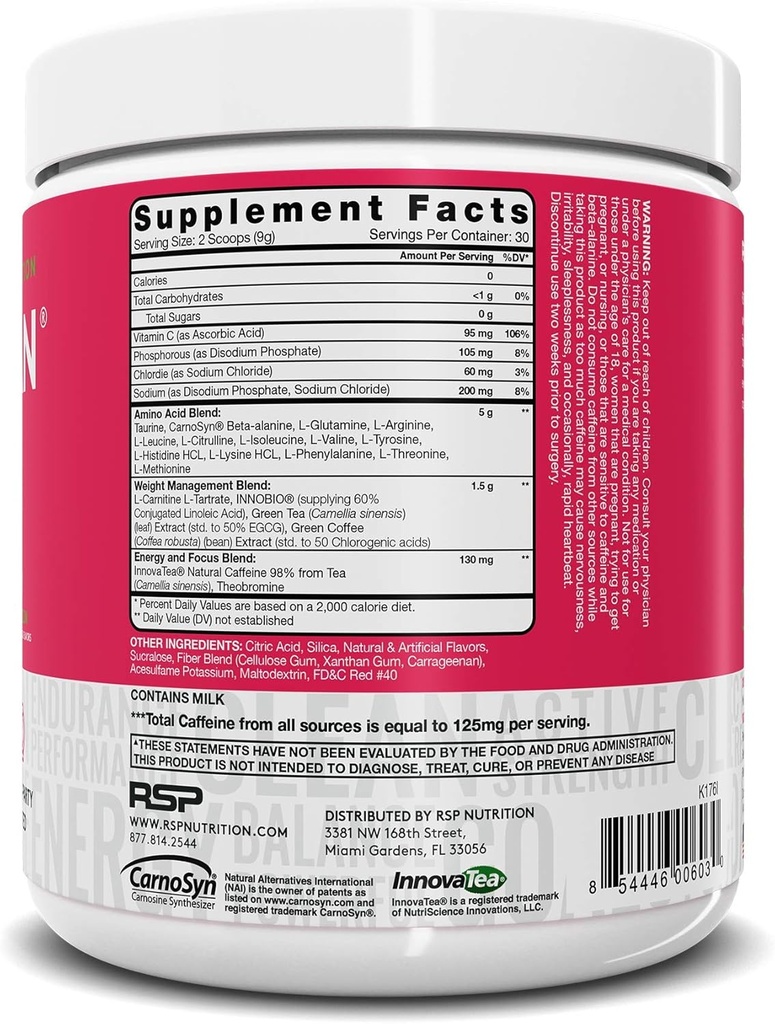 RSP NUTRITION AminoLean Pre Workout Energy (Watermelon 30 Servings) with AminoLean Recovery Post Workout Boost (Blood Orange 30 Servings) 4