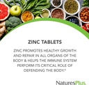 NaturesPlus Zinc - 50 mg, 90 Tablets - Supports Immune Health & Overall Well-Being - High-Potency Amino Acid Chelate Form - Gluten Free, Vegetarian - 90 Servings 4