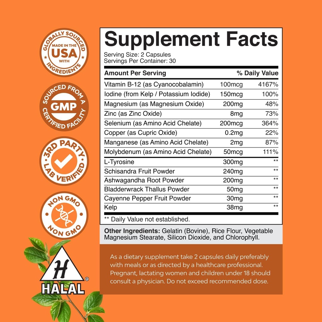 Bundle of Soy Free Menopause Supplement for Women for Night Sweats Hot Flashes Mood Support and Hormone Balance and Herbal Thyroid Support Complex - Mood Enhancer Energy Supplement for Thyroid Health 4