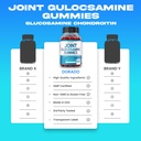 Glucosamine Chondroitin Gummies Joint Supplement - Glucosamine Gummies for Adults Nutritional Supplements - Joint Supplements for Men & Women - Delicious Raspberry Flavor - (60 Count) 5