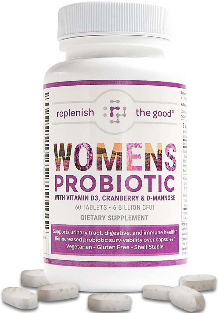 Probiotics for Women - Supports Digestive & Vaginal Health with D3, Prebiotics & Cranberry - Defends Against UTI & Yeast - 15x More Effective Than Regular Capsules (60 Count) 2