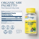 SOLARAY Saw Palmetto Berry 1110 mg, Organic Saw Palmetto for Men, Healthy Prostate Support from Fatty Acids & Plant Sterols, Non-GMO, Vegan & Lab Verified, 60-Day Guarantee, 50 Servings, 100 VegCaps 3