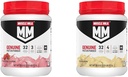 Muscle Milk Genuine Protein Powder Bundle, Strawberries 'N Crème 1.93 Pounds 12 Servings 32g Protein 3g Sugar and Banana Crème 1.93 Pounds 12 Servings 32g Protein 4g Sugar 2