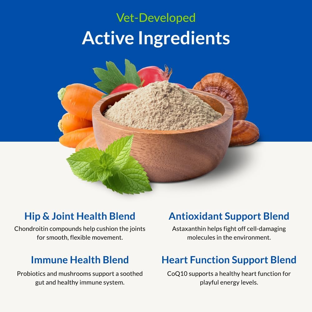 Ultimate Pet Nutrition Nutra Thrive Canine, 40-in-1 Nutritional Powder Supplement for Dogs with Digestion and Immune Support, Vitamins, Minerals, Probiotics, Enzymes, 30 Scoops 4