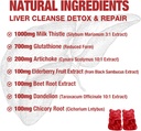 Liver Cleanse Detox and Repair Gummies - Silymarin Milk Thistle Supplement with Artichoke, Dandelion and Elderberry - Liver Support Supplement - 60 Raspberry Flavored Gummies 6