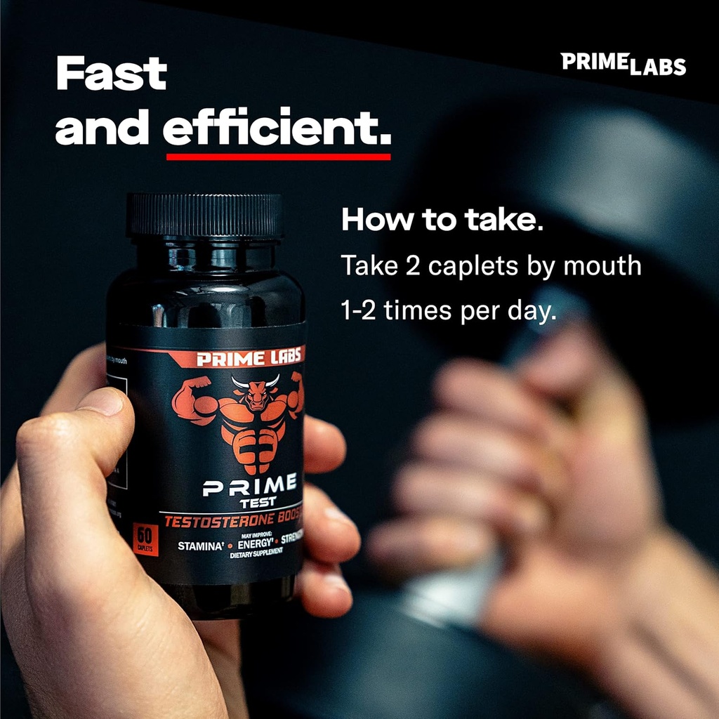 Prime Labs Prime Test (2-Pack) + Creatine Capsules (120 ct) 3