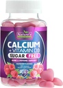 Calcium Supplement Gummies - Sugar Free Calcium Gummy with 400 IU Vitamin D3 for Best Absorption - Supports Immune Health, Bones & Teeth - Nature's Calcium Chews for Women & Men - 120 Gummies 2