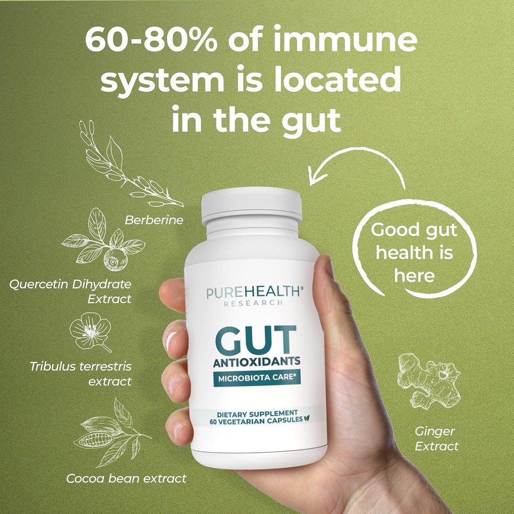 Gut Health Flavonoids Supplements - Gut Cleanse & Restore Good Digestion - Antioxidant Supplement with Berberine, Ginger, Quercetin - Gut Restore Formula to Balance and Support Digestion - 1 Bottle 6