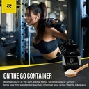 RUSH HYDRO Supplement Protein Powder Funnel Keychain, Travel Protein Powder Container with Dual Screw Cap, 100 mL Container for Hydration Powder & Supplements, Black 3