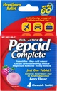 Pepcid Complete Acid Reducer + Antacid for Acid Reflux, 10mg Famotidine, 800mg Calcium Carbonate & 165mg Magnesium Hydroxide per Antacid Chew, Individual Packets, Berry Flavored, 4 ct 2