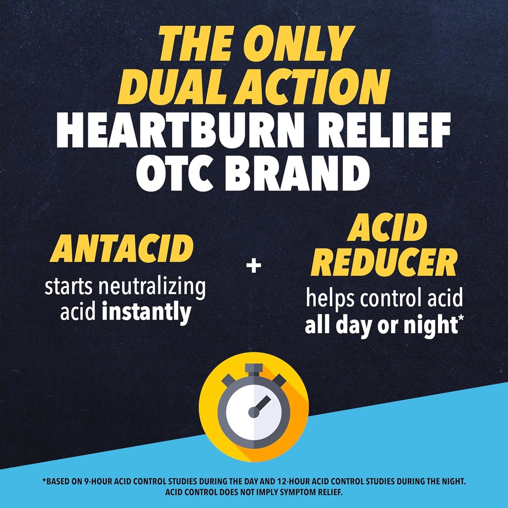 Pepcid Complete Acid Reducer + Antacid for Acid Reflux, 10mg Famotidine, 800mg Calcium Carbonate & 165mg Magnesium Hydroxide per Antacid Chew, Individual Packets, Berry Flavored, 4 ct 6