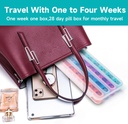 28 Day Monthly Pill Organizer - Weekly Pill Box 1 Time a Day, 4 Weeks Large Pill Case for Traveling, Big Compartment Personal Pill Organizers for Vitamins, Fish Oils, Supplements and Medicine 5