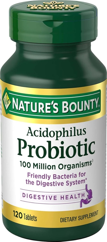 Nb Acidophilus Size 100s Nature's Bounty Acidophilus Probiotic Tablets 100 Count 2