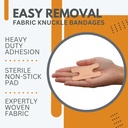 Dealmed Fabric Knuckle Flexible Adhesive Bandages – 100 Count (1 Pack) Bandages with Non-Stick Pad, Latex Free, Wound Care for First Aid Kit, 1 1/2" x 3" 4