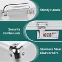 Glosen Medicine Lock Box with Combination Lock, Medication lock box【Small 10x6.7x6.7 Inch】,medical box organizer 5