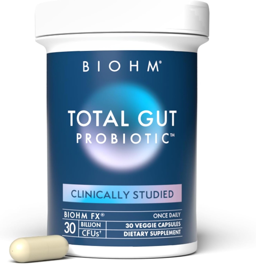 BIOHM Probiotic and Prebiotic Fiber Bundle, Combines Dietary Fiber and Digestive Enzymes for Advanced Gut Health, Non-GMO, Vegetarian, No Artificial Ingredients, 30 Servings Each 3