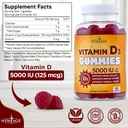 NEW AGE Vitamin D3 5000 IU 125mcg Gummies - Support Immune Support, Strong Bone Health - Non-GMO, Gluten-Free, Dairy-Free, No Gelatin (60 Gummies (Pack of 1)) 3