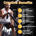 2 Pack Creatine Monohydrate Gummies 5000mg for Men & Women, 120 CT Chewable Creatine Monohydrate for Energy Boost, Muscle Support, 5.6g of Creatine Monohydrate per Serving - Sugar Free 6