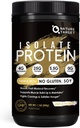 NATURE TARGET Whey Isolate Protein Powder, Unflavored, 25g Protein, Low Carb Protein Powder, Sugar-Free, for Men & Women, 5.5g BCAAs, Rich in Fibers & Minerals, 1.1 Pound (500g) 2