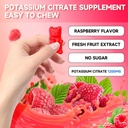 Potassium Citrate Gummies, High Potassium Supplement Gummies 1200mg Support Leg Cramps & Muscle Health, Potassium Gummies for Adults & Kids, Vegan, Raspberry Flavor 60 Count 6