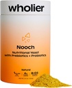 wholier Nutritional Yeast Flakes with Prebiotics & Probiotics for Gut Health. Methylcobalamin Vitamin B12 & Vitamin D3. Vegan Cheesy Seasoning. (5.3 oz.) (Natural) 2