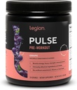 LEGION- All Natural Nitric Oxide Preworkout Drink to Boost Energy, Creatine Free, Naturally Sweetened, Beta Alanine, Citrulline, Alpha GPC (Grape) 2