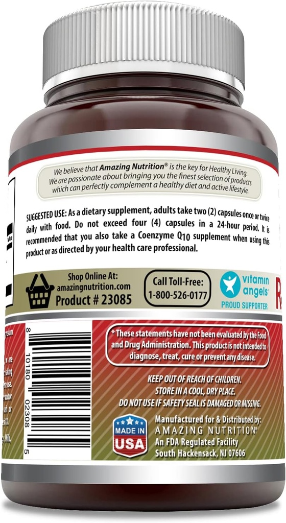 Amazing Formulas Red Yeast Rice 1200mg Per Serving Capsules Supplement | Non-GMO | Gluten Free | Made in USA (120 Count | 3 Pack) 4