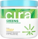 Cira Daily Greens - Naturally Sweetened, Organic Spirulina Superfood Powder with Premium, Antioxidant-Rich Ingredients for Debloating, Digestion, & Energy - Pineapple Coconut, 30 Servings 2