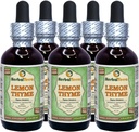 Lemon Thyme (Thymus x Citriodorus) Glycerite, Organic Dried Herb Alcohol-Free Liquid Extract (Brand Name: HerbalTerra, Proudly Made in USA) 20x4 fl.oz (20x120 ml) 6