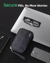 PULIV Weekly Pill Organizer 4 Times a Day with a Business Stylish Bag, Portable Pill Box 7 Day with 28 Compartments for Men, Removable Pill Sorters to Store Vitamin, Medication, Fish Oil, Supplements 3