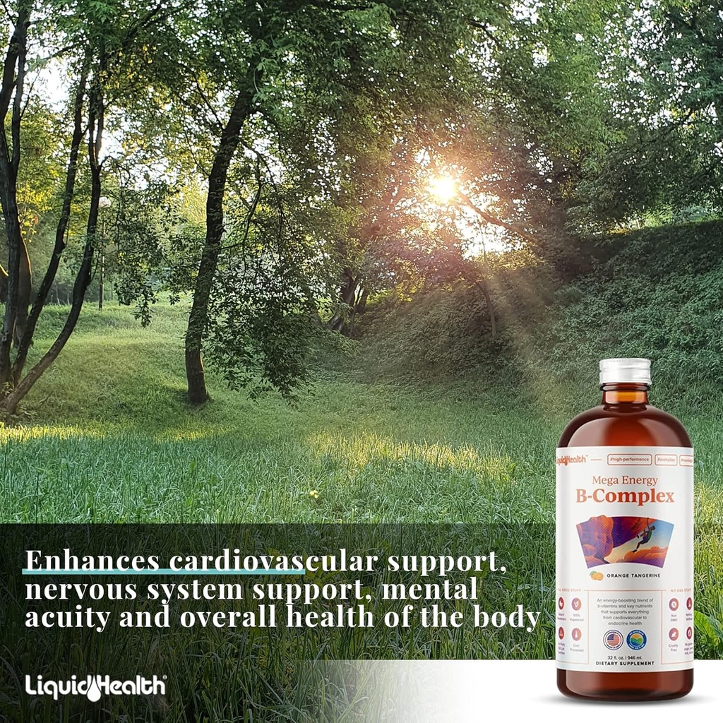 LIQUIDHEALTH Liquid Multivitamin for Kids Children and B Complex Liquid Super Energy Boost B Vitamins Supplements 6